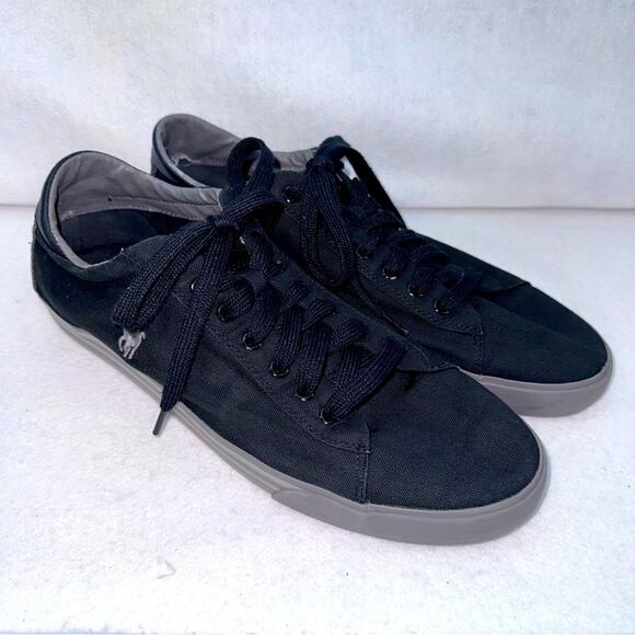 Men’s Polo Ralph’s Lauren Harvey Canvas Shoes Sneakers size 13 Black - Picture 1 of 11